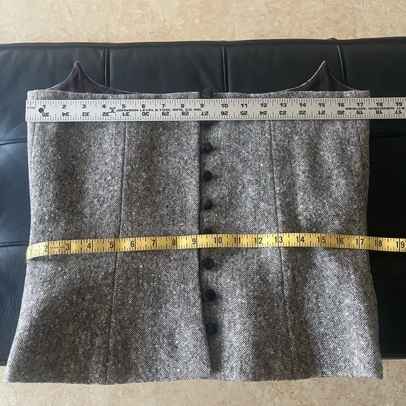 VINTAGE ZANG TOI brown BUSTIER TOP - Picture 2 of 10